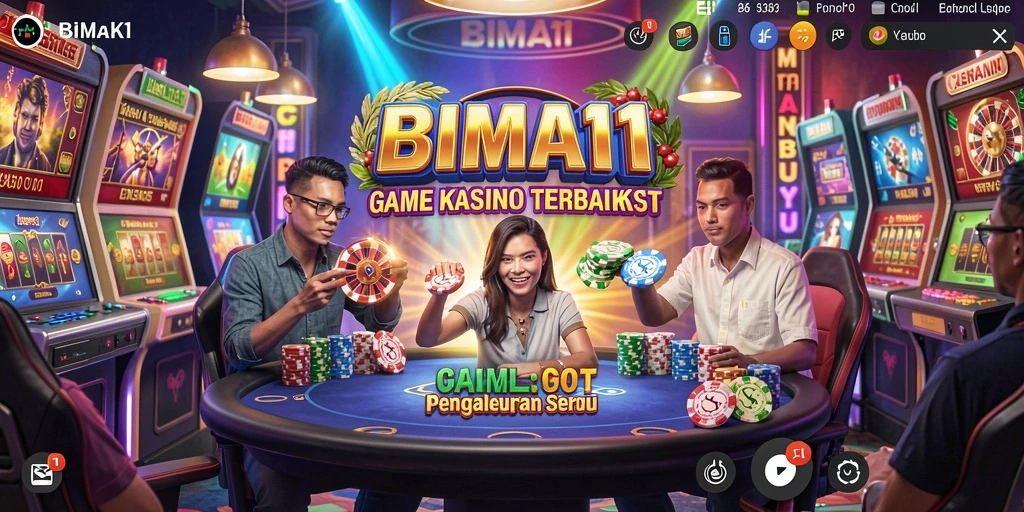 Screenshot BIMA11 yang menunjukkan serunya bermain game Kasino.