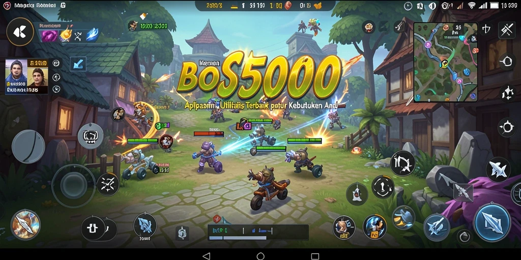 Tampilan utama BOS5000 dengan fitur utilitas lengkap.