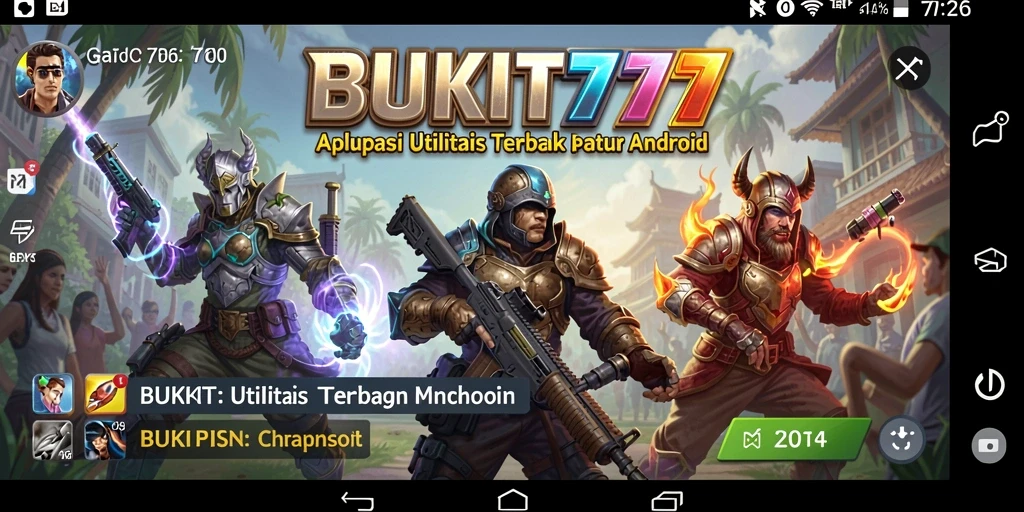 Tampilan antarmuka BUKIT777 yang menarik dan mudah digunakan.