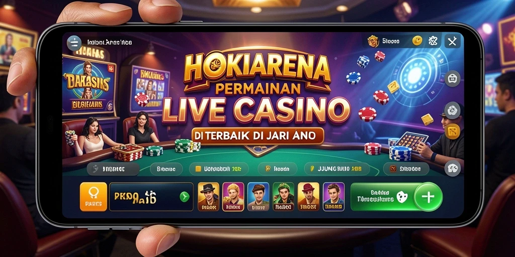 Tampilan gameplay HOKIARENA menampilkan suasana nyata Live Casino.