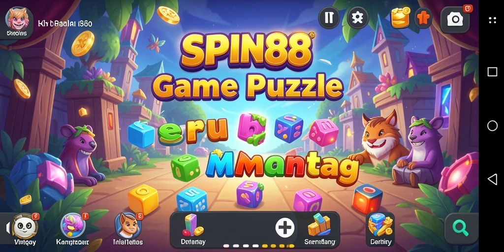 Tampilan gameplay SPIN88 yang penuh warna dan menantang.