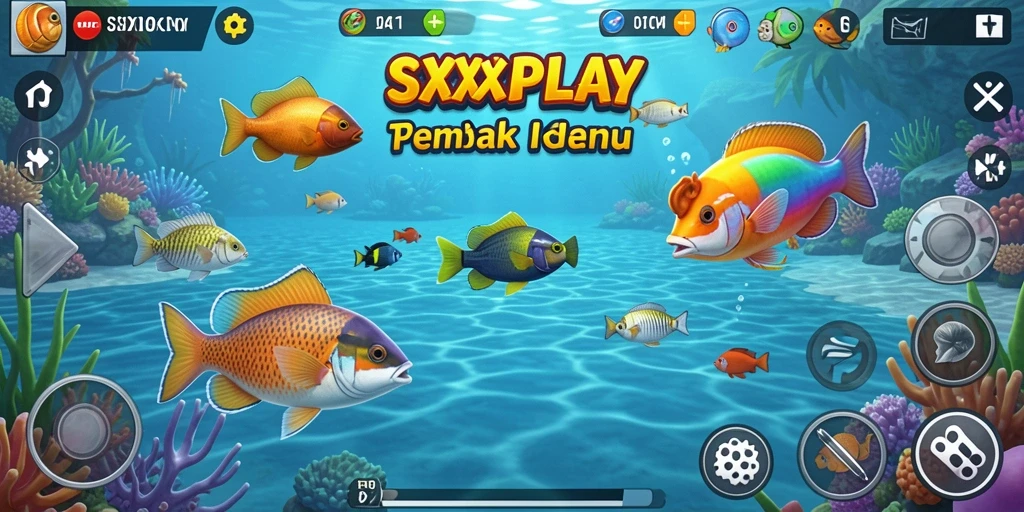 Tampilan gameplay SXXPLAY yang seru dan penuh aksi menangkap ikan.