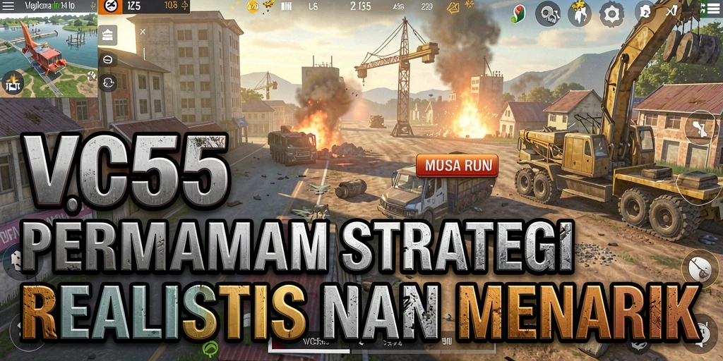 Tangkapan layar menunjukkan gameplay strategis yang mendebarkan dari VC55.